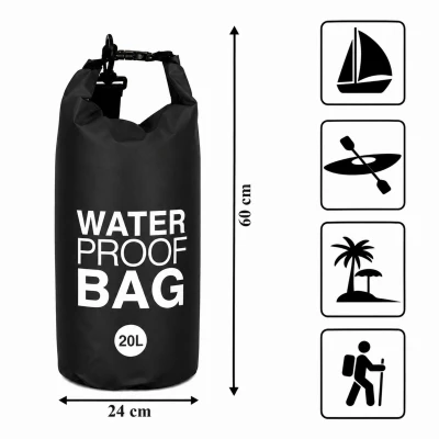 RealG RC-K-2397 Vodotesný vak 20 l, čierny