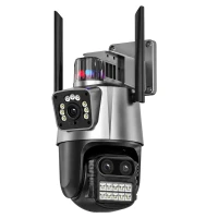 RealG RC-K-2452 Dvojitá otočná WiFi IP kamera, 6 MP, nočné videnie, čierna