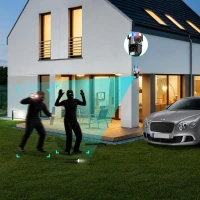 RealG RC-K-2452 Duální otočná WiFi IP kamera, 6 MP, noční vidění, černá