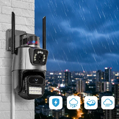 RealG RC-K-2452 Duální otočná WiFi IP kamera, 6 MP, noční vidění, černá