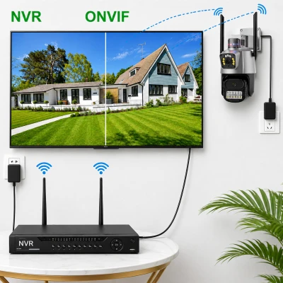 RealG RC-K-2452 Duální otočná WiFi IP kamera, 6 MP, noční vidění, černá