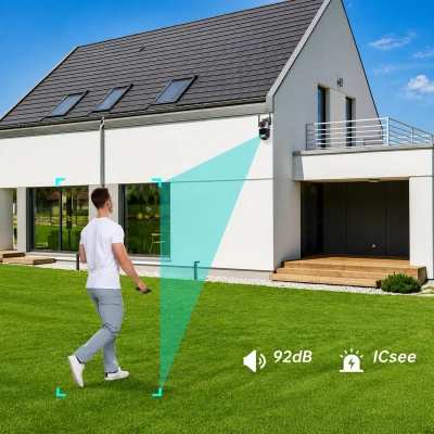 RealG RC-K-2452 Duální otočná WiFi IP kamera, 6 MP, noční vidění, černá