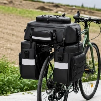 RealG RC-K-2444 Vodotesná cyklistická taška na nosič 3 v 1, 48 l, XXL, čierna