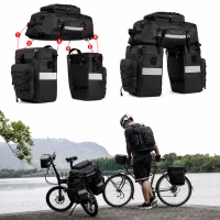 RealG RC-K-2444 Vodotesná cyklistická taška na nosič 3 v 1, 48 l, XXL, čierna