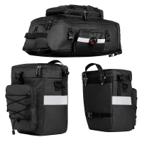 RealG RC-K-2444 Vodotesná cyklistická taška na nosič 3 v 1, 48 l, XXL, čierna