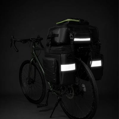 RealG RC-K-2444 Vodotesná cyklistická taška na nosič 3 v 1, 48 l, XXL, čierna