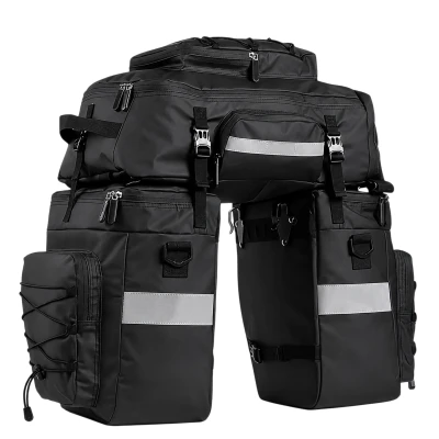 RealG RC-K-2444 Vodotesná cyklistická taška na nosič 3 v 1, 48 l, XXL, čierna