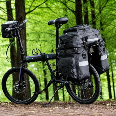 RealG RC-K-2444 Vodotesná cyklistická taška na nosič 3 v 1, 48 l, XXL, čierna