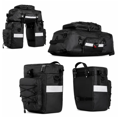 RealG RC-K-2444 Vodotesná cyklistická taška na nosič 3 v 1, 48 l, XXL, čierna