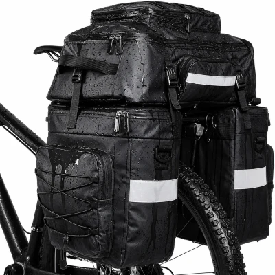 RealG RC-K-2444 Vodotesná cyklistická taška na nosič 3 v 1, 48 l, XXL, čierna
