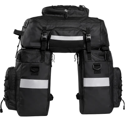 RealG RC-K-2444 Vodotesná cyklistická taška na nosič 3 v 1, 48 l, XXL, čierna