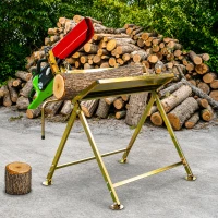 RealG RC-K-2451 Kovový stojan na řezání dřeva s držákem na motorovou pilu 88 x 86 x 71 cm