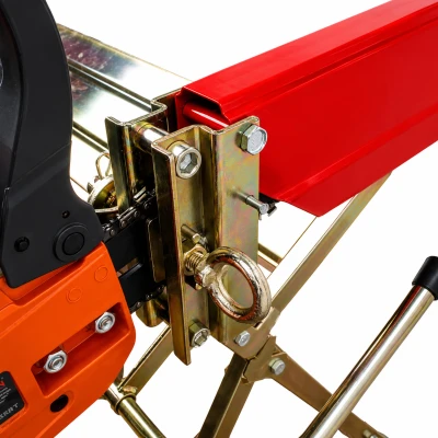 RealG RC-K-2451 Kovový stojan na řezání dřeva s držákem na motorovou pilu 88 x 86 x 71 cm