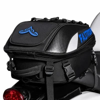 RealG RC-K-2445 Motocyklová brašna na sedlo s funkcí batohu 2 v 1, 45 l, černá