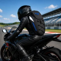 RealG RC-K-2445 Motocyklová brašna na sedlo s funkcí batohu 2 v 1, 45 l, černá