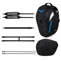RealG RC-K-2445 Motocyklová brašna na sedlo s funkcí batohu 2 v 1, 45 l, černá