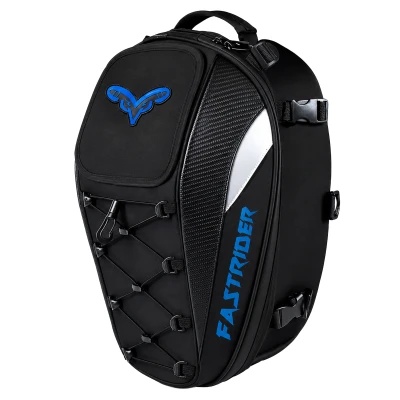 RealG RC-K-2445 Motocyklová brašna na sedlo s funkcí batohu 2 v 1, 45 l, černá