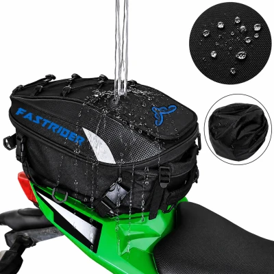 RealG RC-K-2445 Motocyklová brašna na sedlo s funkcí batohu 2 v 1, 45 l, černá