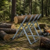 RealG RC-K-2450 Skládací kovový stojan na řezání dřeva 83 x 83 x 78 cm