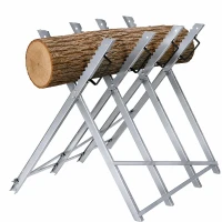 RealG RC-K-2450 Skládací kovový stojan na řezání dřeva 83 x 83 x 78 cm