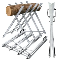 RealG RC-K-2450 Skládací kovový stojan na řezání dřeva 83 x 83 x 78 cm