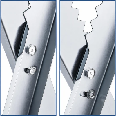 RealG RC-K-2450 Skládací kovový stojan na řezání dřeva 83 x 83 x 78 cm