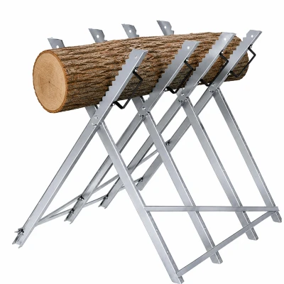 RealG RC-K-2450 Skládací kovový stojan na řezání dřeva 83 x 83 x 78 cm