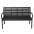 Bauerkraft H-522 Záhradná lavica s operadlom premium, kovová, 126 cm, čierna, z druhej ruky