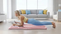 Rebel RBA-3069 Multifunkční Pilates cvičící deska s expandéry 9 v 1, růžová
