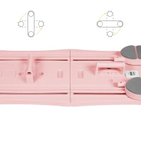 Rebel RBA-3069 Multifunkční Pilates cvičící deska s expandéry 9 v 1, růžová