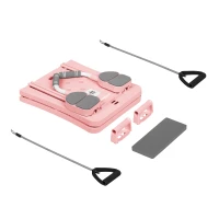 Rebel RBA-3069 Multifunkční Pilates cvičící deska s expandéry 9 v 1, růžová