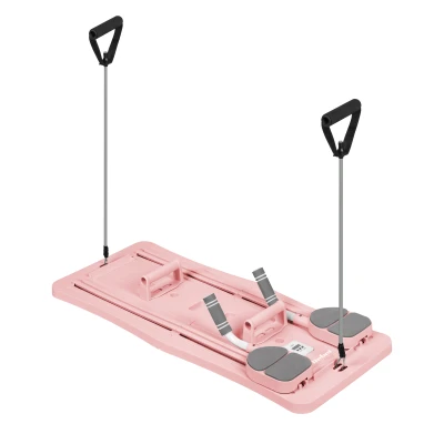 Rebel RBA-3069 Multifunkční Pilates cvičící deska s expandéry 9 v 1, růžová