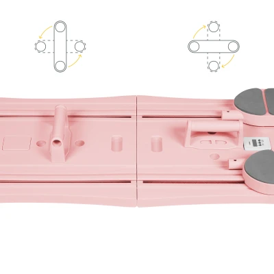 Rebel RBA-3069 Multifunkční Pilates cvičící deska s expandéry 9 v 1, růžová
