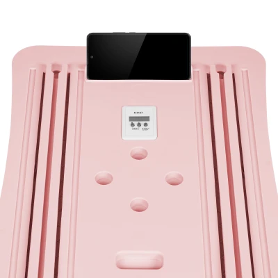 Rebel RBA-3069 Multifunkční Pilates cvičící deska s expandéry 9 v 1, růžová