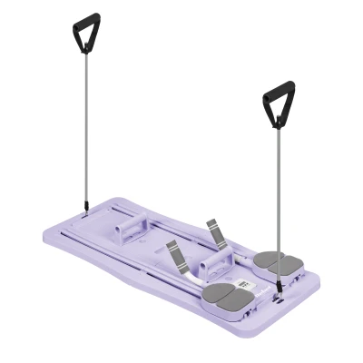 Rebel RBA-3069 Multifunkční Pilates cvičící deska s expandéry 9 v 1, fialová