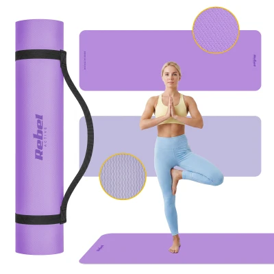 Rebel RBA-3157 Fitness podložka na cvičenie z TPE, 183 x 61 x 0,4 cm, fialová