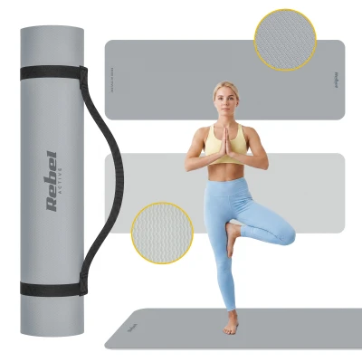 Rebel RBA-3158 Fitness podložka na cvičenie z TPE, 183 x 61 x 1 cm, sivá