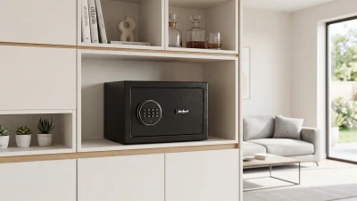 Rebel RB-7002 Elektronický trezor s PIN kódom, alarmom a núdzovými kľúčmi, 12 l, čierny