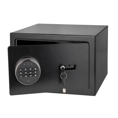 Rebel RB-7002 Elektronický trezor s PIN kódom, alarmom a núdzovými kľúčmi, 12 l, čierny
