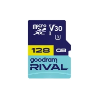 Goodram TGD-GGSM3AA1280R12 MicroSD karta Rival 128 GB, V30 UHS-I U3 s adaptérem