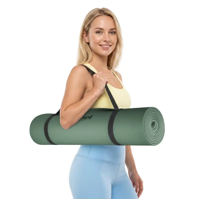Rebel RBA-3157-2GR Fitness podložka na cvičenie z TPE, 183 x 61 x 0,4 cm, zelená