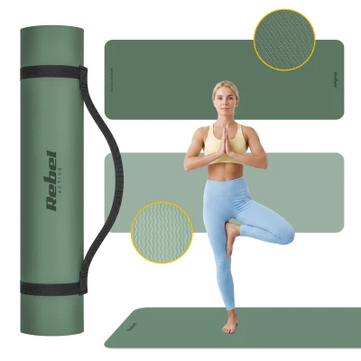 Rebel RBA-3158-2GR Fitness podložka na cvičenie z TPE 183 x 61 x 1 cm, zelená