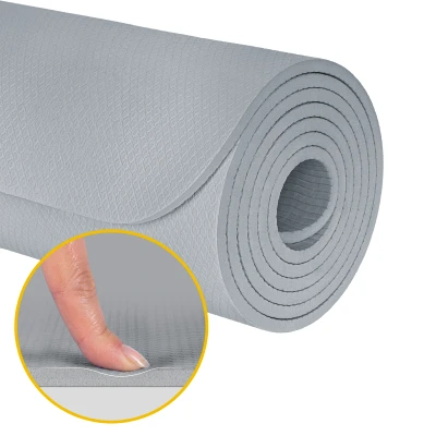 Rebel RBA-3152-GY Gymnastická podložka na jógu, pilates a fitness, 183 x 61 x 0,6 cm, sivá