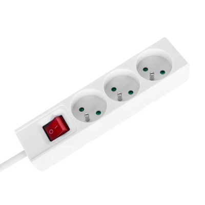 Rebel URZ3195-1,5 Predlžovací kábel s vypínačom 1,5 m, 3x1,0 mm², biely