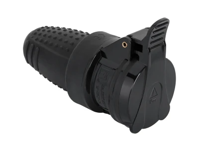 Rebel URZ3257 Venkovní síťová zásuvka IP44, 16 A / 250 V, černá