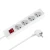 Rebel URZ3520-3-B Predlžovací kábel s vypínačom, 4 zásuvky, 3 m, biely