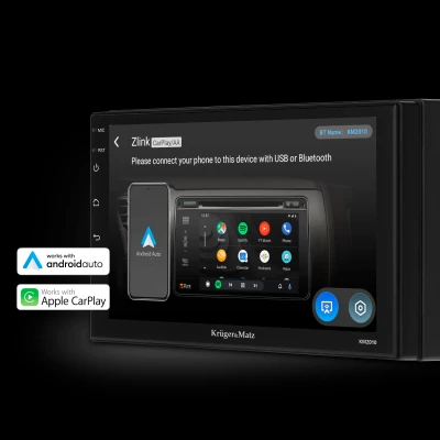 Kruger&Matz KM2010.1 Autorádio 2DIN s CarPlay/Android Auto