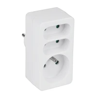 Rebel URZ3058 Síťový rozbočovač 1 zástrčka, 3 zásuvky (2x plochá + 1x kulatá), bílý
