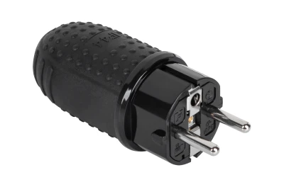 Rebel URZ3256 Venkovní síťová vidlice IP44, 16 A / 250 V, černá