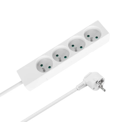 Rebel URZ3052-1,5 Prodlužovací kabel, 4 zásuvky, bez vypínače, 1,5 m, bílý